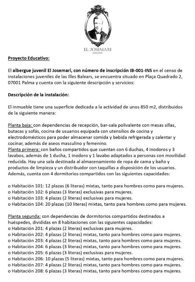 Hostel El Josemari Youth - Juvenil Palma de Mallorca